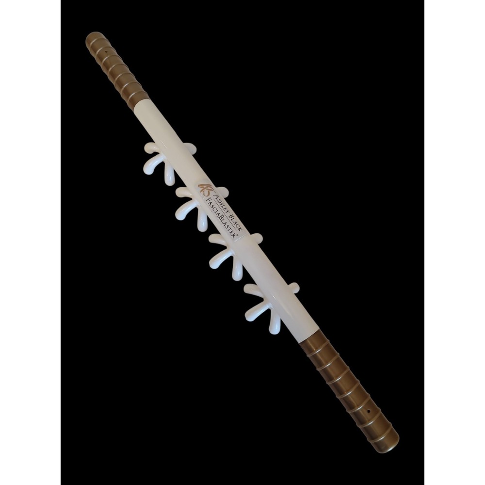 Ashley Black FasciaBlaster Full-Size Fascia Massage Stick Cellulite Tool White